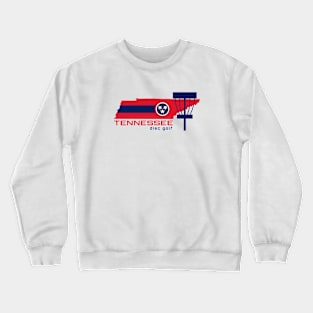 Tennessee Disc Golf - State Shape Red Crewneck Sweatshirt